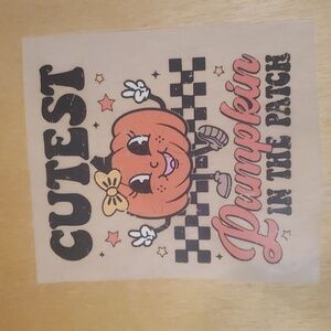 Pumpkin Iron-On Heat Transfer Decal